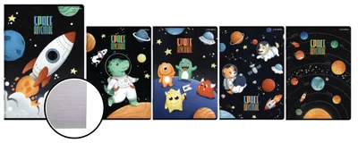 Produktbild von Notizbuch A5 32k zweizeilig Farbe Space Adventure Cosmos Top2000