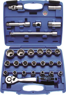 Produktbild von BGS 2216 Steckschlüsselsatz 12,5 (1/2), in ZOLL, 27-tlg.