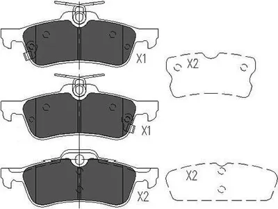 Produktbild von KAVO PARTS Bremsbeläge Satz Hinten Bremsklötze für TOYOTA Yaris Schrägheck (P9) KBP-9106