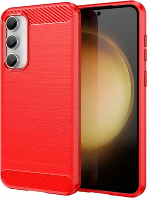 Produktbild von König Design Hülle kompatibel mit Samsung Galaxy S23 FE Kunststoff Soft Handyhülle - Handy Case Rot