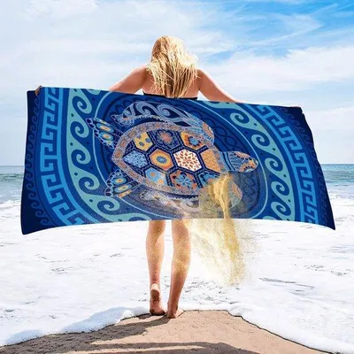 Produktbild von Unyqoos® Extra großes, schnell trocknendes Mikrofaser-Strandtuch 90 x 180 cm – sandfrei, saugfähig & leicht, ideal für Strand, Sport und Reisen