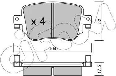 Produktbild von CIFAM 822-980-0 Bremsbeläge Satz Hinten Bremsklötze für SKODA Octavia III Combi (5E5) für VW SHARAN (7N1, 7N2) für SEAT Leon ST (5F8)