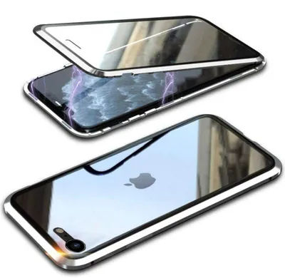 Obrázek produktu pro Magnetické pouzdro pro iPhone SE 2020/7/8 – stříbrné