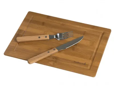 Produktbild von Barbecook 2230017000 Dinner-Set: 1 Person Bambusbrett