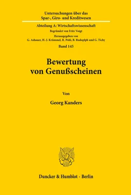 Produktbild von Bewertung von Genußscheinen.
