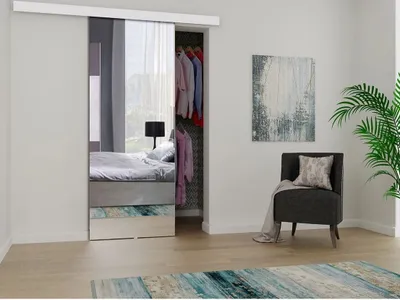 Obrázok produktu pre Posuvné interiérové dvere so zrkadlom PALMIRA - 70 cm, biele