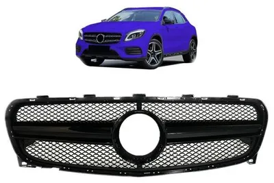 Produktbild von Sport Kühlergrill Schwarz Glanz passt passend für Mercedes GLA X156 ab 13-16 nicht AMG