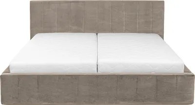 Zdjęcie produktu dla Łóżko tapicerowane Curacao 180x200 cm ze stelażem z listew i schowkiem, łóżko na sprężynach hydraulicznych, łóżko tapicerowane aksamitem, łóżko podwójne, łóżko funkcjonalne, beżowe