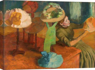 Zdjęcie produktu dla Obraz na płótnie - Edgar Degas, Sklep modystki - 100x70 cm