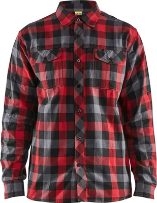 Produktbild von Blakläder Flanellhemd Rot/Schwarz M