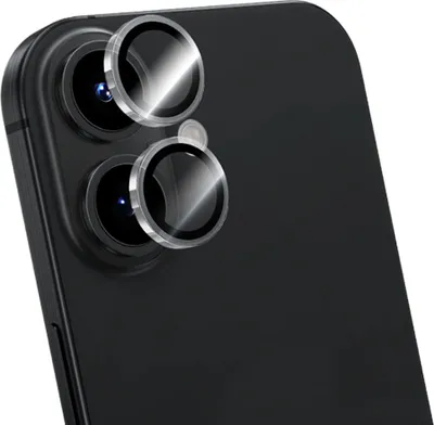 Productafbeelding van Force Glass, 2 beschermende cameralenzen van gehard glas 9H+ voor iPhone 16/16 Plus, transparant