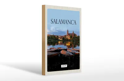 Produktbild von Holzschild Reise 20x30cm Salamanca Spain Retro