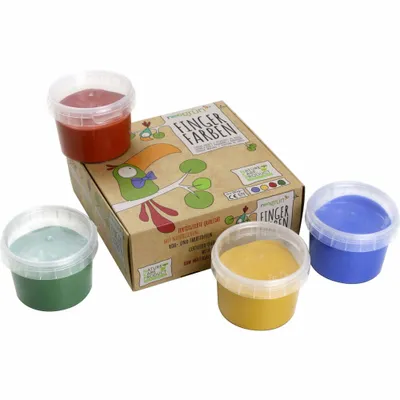 Produktbild von neogrün Fingerfarben 4er Set Aki
