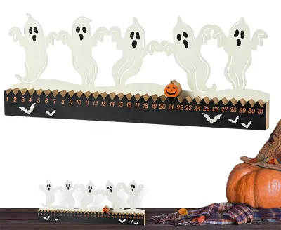 Immagine prodotto di Calendario dell'Avvento in legno a tema Halloween per decorazioni