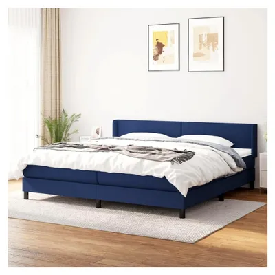 Produktbild von Boxspringbett mit Einzeltaschenfederkernmatratze, blau, 203x203x78/88 cm