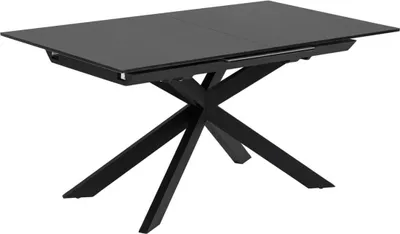 Produktbild von Tisch Atminda ausziehbar 160 (210) x 90 cm Glas und Stahlbeine