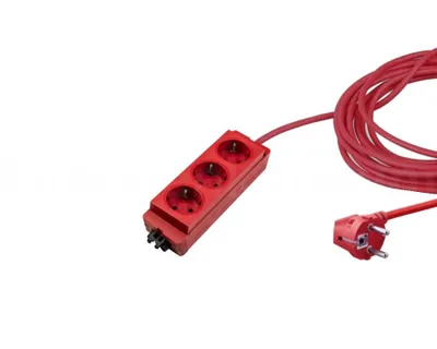 Produktbild von Schulte EVOline Typ 910 Steckdosenleiste 3fach rot mit Kupplung GST18