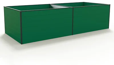 Produktbild von GFP Aluminium Hochbeet KINGSIZE DANIELA - 297 x 119 x 77 cm - Grün, Stecksystem, langlebig