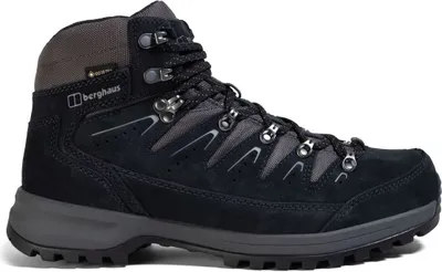 Schwarzer Wanderstiefel "Explorer Trek GTX Tech Boot" von Berghaus mit Schnürung und griffiger Sohle.