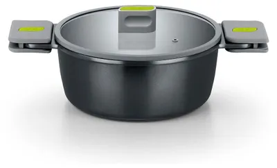 Produktbild von BRA Life | 20 cm hoher Kochtopf, 100 % es recyceltes Aluminiumguss, Keramik-Antihaftbeschichtung, vollständig induktionsgeeignet, für alle Herdarten einschließlich Induktion geeignet