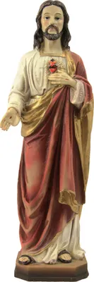 Produktbild von Heiligenfigur Jesus Christus 20 cm handbemalt Polyresin Deko Figur