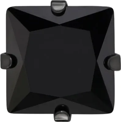 Produktbild von Quadratische 6 mm Ohrstecker aus Edelstahl mit Zirkonia