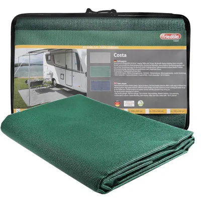 Produktbild von Primaflor Vorzeltteppich COSTA Grün 250x400cm - Wasserabweisender Vorzeltboden - Strapazierfähige Weichschaum Matte, ideal als Camping Bodenmatte und Zeltunterlage