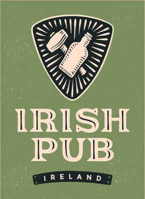 Produktbild von vianmo Holzschild 40x30 cm Ireland Irish pub Alkohol Essen Trinken