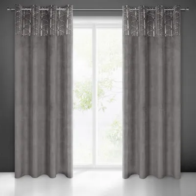 Produktbild von Vorhang LINDI GF silber hellgrau 140x250 cm  Ösen Ösenvorhang