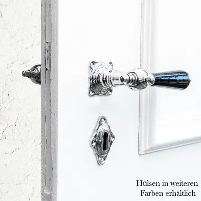 Produktbild von Drückergarnitur für Zimmertüren-Porzellangriff | BB | Nickel glanz