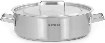 Produktbild von TECHNICA Schmortopf 11,2L | 36 cm | Edelstahldeckel | Edelstahl Induktion Kochtopf