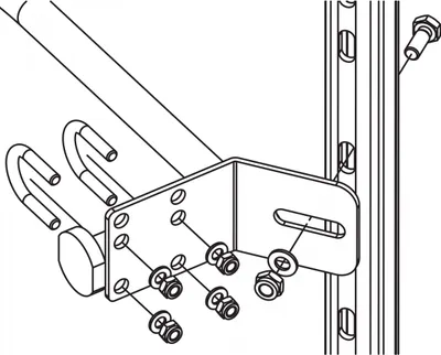 Produktbild von Hailo H-50 Halterung am Steigbügel ohne Aufkantung aus Stahl