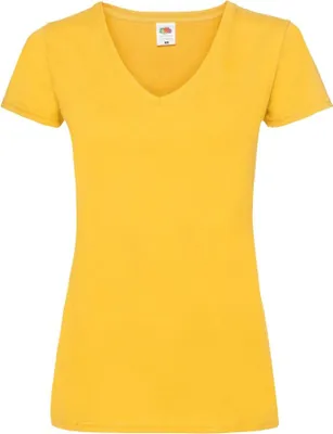 Produktbild von Damen T-Shirt Lady-Fit Valueweight V-Neck T - Sunflower, L