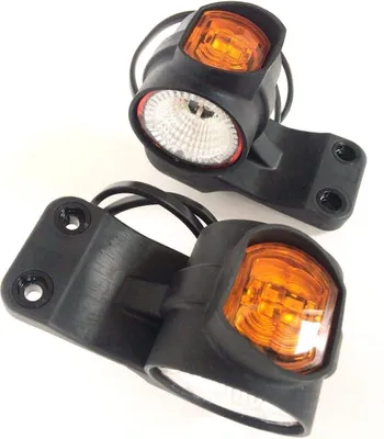 Produktbild von 2x LED Umrissleuchte 113x86x52mm Anhänger LKW 12V 24V Rechts + Links SET