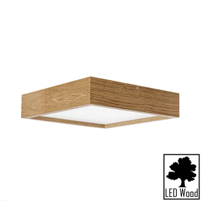Obrázek produktu pro Ručně vyráběný plafon z přírodního dubového dřeva 32x32 cm, 12 W
