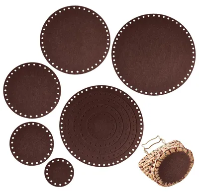 Produktbild von Filzkorbboden - Zum Häkeln von Körben - Rund - 10 Stück - 9,9 bis 30 cm
