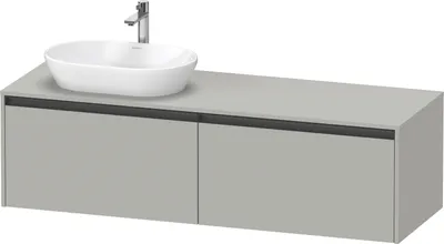 Produktbild von Duravit Ketho.2 Wastafelonderkast 160x55x45,9 cm Mat Betongrijs