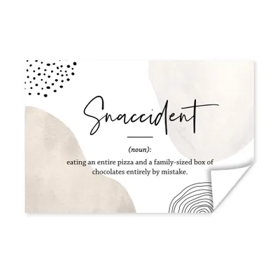Produktbild von MuchoWow® Poster Sprichwörter - Snaccident - Zitate - Wörterbuch - Snaccident Definition 90x60 cm - Schlafzimmer