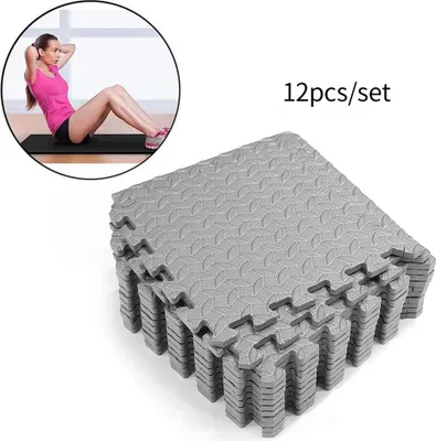 Immagine prodotto di 12 -pz -pavimentazione -materassini fitness e schiuma per pavimenti domestici -materassini per esercizi -piastrelle ad incastro