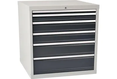 Produktbild von Schubladenschrank H1019xB1005xT736mm lichtgrau/anthrazitgrau 6 Schubl.Vollauszug