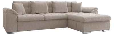 Produktbild von MIRJAN24 Ecksofa Diana Cord mit Bettkasten und Schlaffunktion, Elegante Couch, Polsterecke Sofa (Farbe: Poso 03, Seite: Rechts)