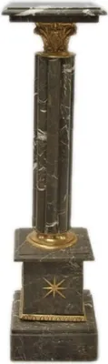 Produktbild von Säule aus Marmor im Barockstil Schwarz Höhe: 100cm, Breite: 30cm, Tiefe: 30 cm - Marmorsäule