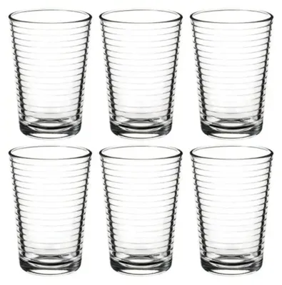 Produktbild von Pasabahce - Wassergläser - Doro - Set von 6 - 205 ml - Klar mit goldenem Rand