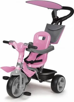 Image de FEBER - Baby Plus Music Pink, Tricycle rose pour garçons et filles de 9 mois à 3 ans (Famosa 800012132) FAMOSA