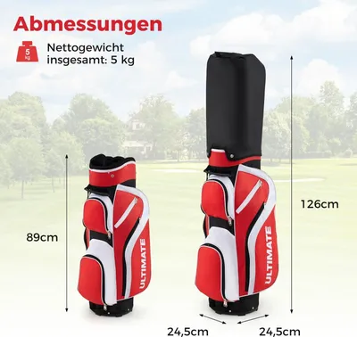 Immagine prodotto di Set di mazze da golf per destrimani da donna con borsa, rosso