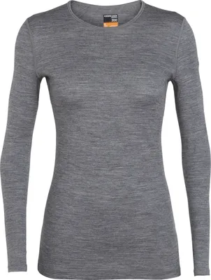 Produktbild von Icebreaker 200 Oasis Crew Merino Langarm-t-shirt Grau M Frau Grau M