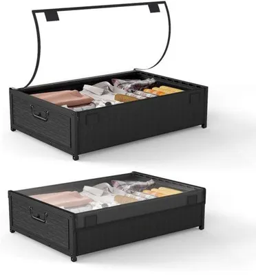 Obrázok produktu pre Azomor® Úložná skrinka pod posteľ s kolieskami – Praktické riešenie na bielizeň, oblečenie a hračky, 61 x 42 x 16 cm