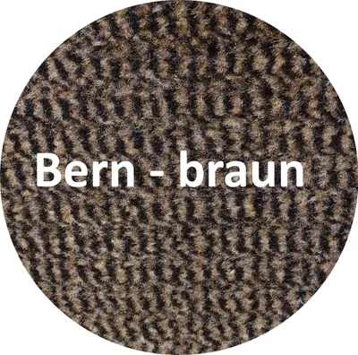 Produktbild von Mertex Schmutzfangmatte rund Ø 100 cm Bern braun mit schwarzer Kettelkante Türmatte Sauberlauf Schmutzmatte Fußabstreifer