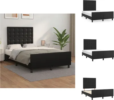 Immagine prodotto di vidaXL Struttura letto con testiera nera 120x200 cm in Pelle finta - Letti e strutture letto