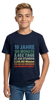 Produktbild von Spreadshirt 10. Geburtstag Lustiges Geschenk Teenager T-Shirt, 134/146 (9-11 Jahre), Navy